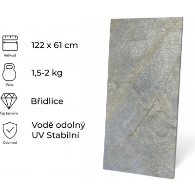 Windu Kamenná dýha Deoli Green 1220 x 610 mm 0,74m² – Zboží Mobilmania