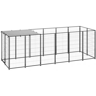 Meedo Psí kotec černý ocel 330 x 110 x 110 cm – Zboží Dáma