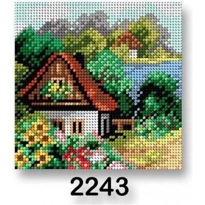 Stoklasa Vyšívací předloha 70244 2243 dům léto 1 zelená 15x15cm – HobbyKompas.cz