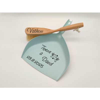 D decor svatební smetáček s lopatkou Holubice – Zbozi.Blesk.cz