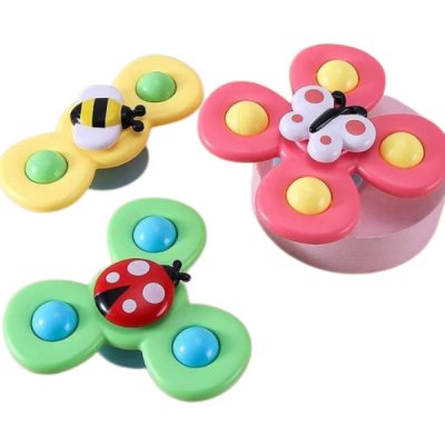 Shopdbest Spinner Toys zábavná hrací sada s motivy zvířat včela motýl a kuřátko 3 v sadě – Zboží Mobilmania