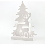 Eurolamp stolní dekorace se stromkem a s jeleny 11 LED na baterie 29 x 8 x 40,5 cm 1 ks – Sleviste.cz