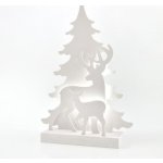 Eurolamp stolní dekorace se stromkem a s jeleny 11 LED na baterie 29 x 8 x 40,5 cm – Hledejceny.cz