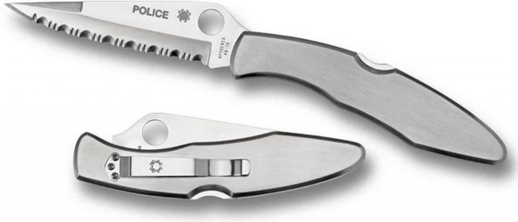 Spyderco Police Stainless Steel Handle Serrated C07S