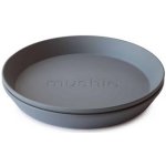 Mushie kulatý talíř 19 cm Smoke tmavě šedý 2 ks – Zboží Mobilmania