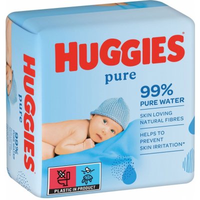 Huggies Pure Vlhčené ubrousky 2 x 168 ks