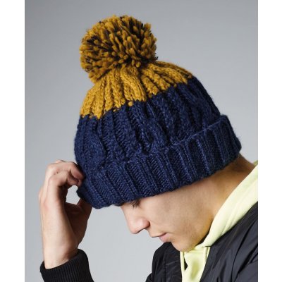 Beechfield B437 čepice Apres oxford navy/ ​fire red – Hledejceny.cz