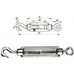 Šroub napínací trubkový, DIN 1478, oko-hák, pozinkovaný M20, balení 1 ks – Hledejceny.cz