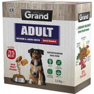 Grand Dry Adult medium&large breed hovězí 2,5 kg