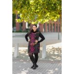 Himalife Tunika/šaty Lora černá s růžovou – Zboží Mobilmania