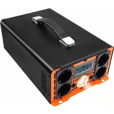 HOULI Power Inverter 24V/230V, 3000W/6000W, čistá sinusoida, 4 zásuvky HPGC0030U – Zbozi.Blesk.cz