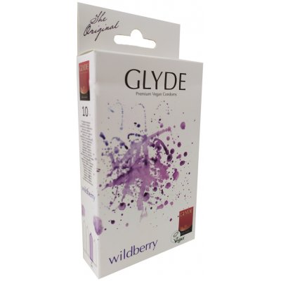 Glyde Wildberry Premium Vegan Condoms 10 ks