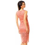 Mayaadi společenské a plesové šaty krajkové s asymetrickou sukní HS-353 lososová – Zboží Dáma