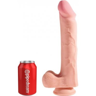 Pipedream King Cock Plus 12″ Triple Density Cock with Balls tělové dildo s přísavkou 33 x 5–5,6 cm