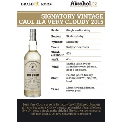 Signatory Vintage Caol Ila Very Cloudy 40% 0,04 l (holá láhev) – Zboží Mobilmania