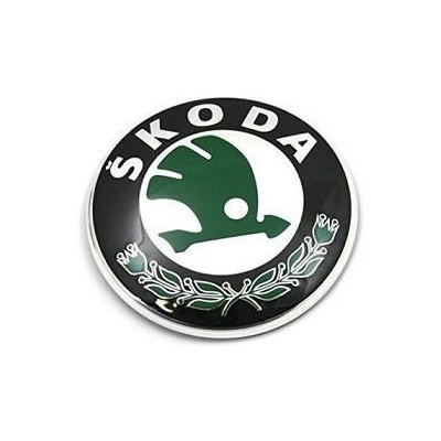 Znak ŠKODA 80mm černá zelená 1U0853621C MEL 1U0853621 1U0853621C – Zboží Mobilmania