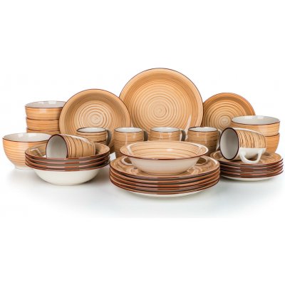 Banquet jídelní sada Spiral Brown 30 dílná – Zboží Dáma