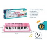 Mamido Dětský keyboard s mikrofonem 37 kláves růžový – Zbozi.Blesk.cz