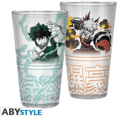 ABYstyle Sklenice My Hero Academia Izuku & Bakugo 400 ml – Zboží Mobilmania