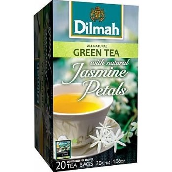 Dilmah Gourmet Jasmine Petals čaj zelený s jasmínovými květy 20 x 1,5 g