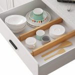 Kesper Přepážka / rozdělovač, organizér do šuplíku 2ks, bambus - nastavitelná až 56cm – Zboží Dáma