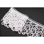 Vzdušná krajka - bílá - šířka 7,2 cm – Zboží Mobilmania