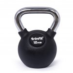 TRINFIT Kettlebell kov guma s chrom madlem 12 kg – Zboží Mobilmania