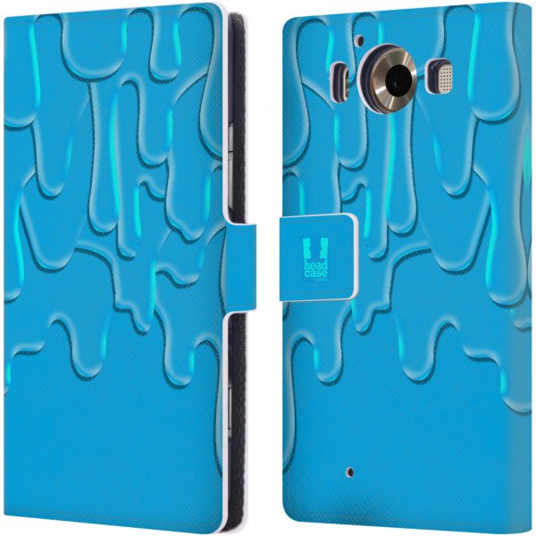 Pouzdro a kryt na mobilní telefon Pouzdro HEAD CASE Microsoft Lumia 950 / LUMIA 950 DUAL SIM ZÁPLAVA BARVA tyrkysová modrá