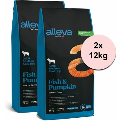 Alleva Natural Adult Medium / Maxi Fish and Pumpkin 2 x 12 kg – Zbozi.Blesk.cz