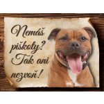 Sport hobby Cedulka Stafordširský bulteriér III Piškoty CP821 15 x 11 cm – Zboží Mobilmania