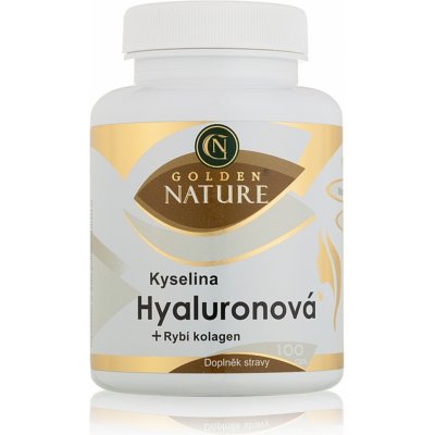 Golden Nature Kyselina Hyaluronová + Rybí kolagen + Vitamin C 100 kapslí – Hledejceny.cz
