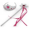 Karnevalový kostým Stoklasa sada / korunka ledová královna 1 růžová pink