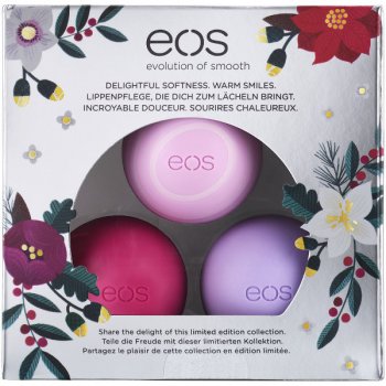 EOS Vánoční limitovaná edice tří balzámů na rty (Holiday 2016 Limited Edition Lip Balm Collection) 3 x 7 g