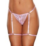 Allure Say it with Garters Lace Thong Pink – Zboží Dáma