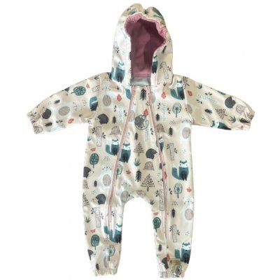 Monkey Mum® Softshellová kombinéza s membránou Denní zvířátka – Hledejceny.cz