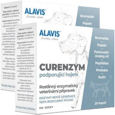 Alavis Curenzym Enzymoterapie pro psy a kočky 2 x 20 tbl – Hledejceny.cz