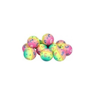 Pěnový míček 6 cm Rainbow čísla Color SADA 12 ks – Hledejceny.cz
