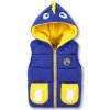 Kojenecký kabátek, bunda a vesta KUGO chlapecká vesta zateplená YZ8032A modrá