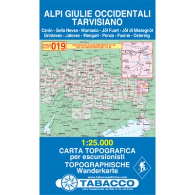 Tabacco WK 019 Julské Alpy západní / Alpi Guilie Occidentali 1:25 000