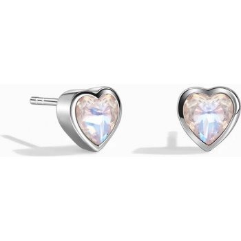 Royal Exklusive Royal Fashion stříbrné rhodiované peckové srdce s drahokamem Moonstonem GU-DR190437E-SILVER-MOONSTONE