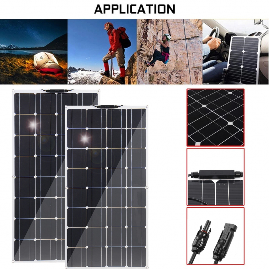 INSMA 2X 100W solární panel flexibilní monokrystalický 18V