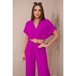 Kesi kombinéza s ozdobným páskem v pase Dora fialová – Sleviste.cz