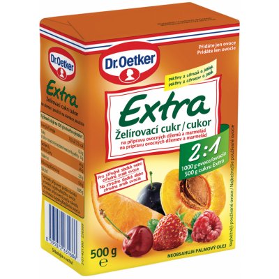 Dr. Oetker Extra želírovací cukr na přípravu ovocných džemů a marmelád 500 g – Zboží Dáma