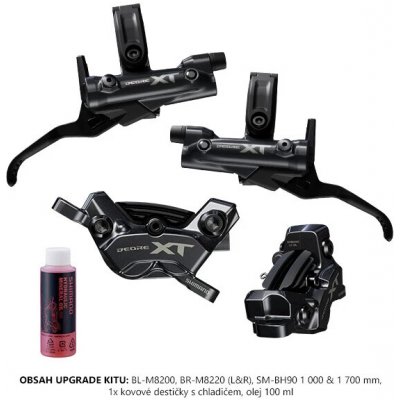 SHIMANO UPGRADE set XT BR-M8220 BL-M8200 BR-př+zad/BL-levá+pravá SM-BH90-1000mm+1700mm resin des. IBRM8220UPGKIT2 – Hledejceny.cz