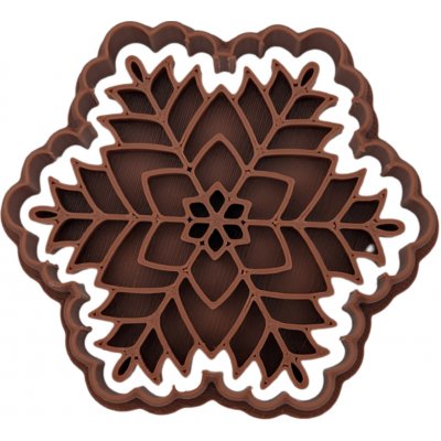 Vykrajovátko s razítkem Vločka roztřepená | Formička s razítkem na Vánoční sušenky – Zboží Dáma
