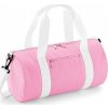 Sportovní taška BagBase Mini BG140S válcovitá s váčkovou kapsou na zip 12 l růžová bílá