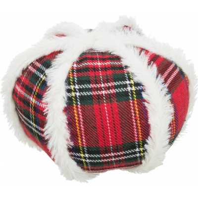 Xmas Ball vánoční látkový míč zdobený plyšem 15 cm – Zboží Mobilmania