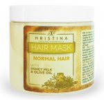 Hristina maska na vlasy pro normální vlasy med mléko a olivový olej 200 ml