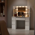 Juskys 107343 toaletní stolek led bílá – Hledejceny.cz