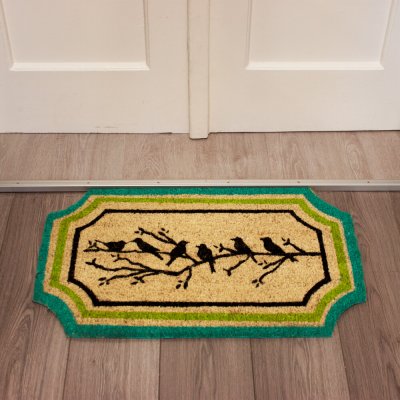 Home Elements Rohožka Ptáčci na Větvi s Lemem béžový 45 x 75 cm – Zboží Dáma